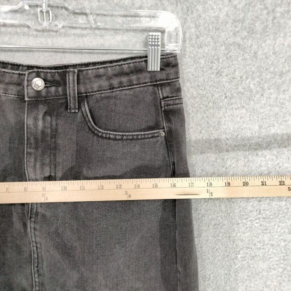 NEW! Nasty Gal Denim Skirt Womens Sz UK 8 US 10 Black Wash Mini Raw Hem Frayed - Picture 4 of 8